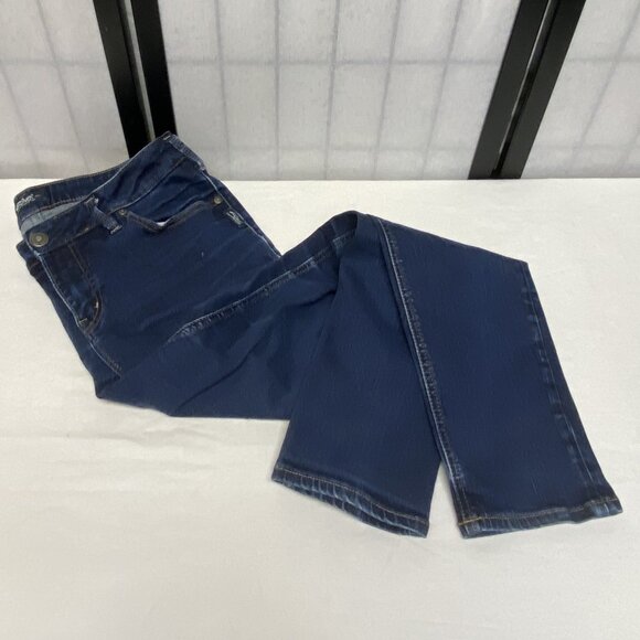 Silver MidRise Skinny Stretch Light Distress Aiko Ankle Jeans Dark Denim Wash 33 - Picture 8 of 13